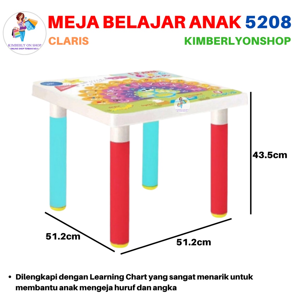 Meja Belajar Meja Bermain Anak Kidzone Fantastic Plastik 5208 Claris