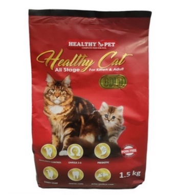 Healthy pet / cat food all life stage for kitten &amp; adult 1.5kg freshpack makanan kucing fresh pack