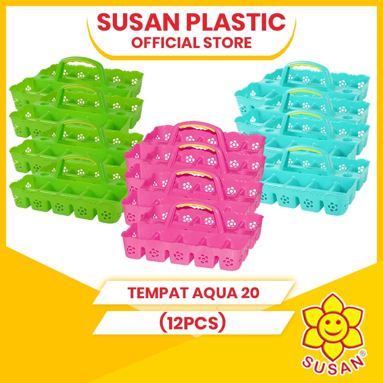 SUSAN - (12PCS) - Tempat Aqua 20 - Keranjang Aqua Gelas isi 20 - Tempat Aqua Gelas