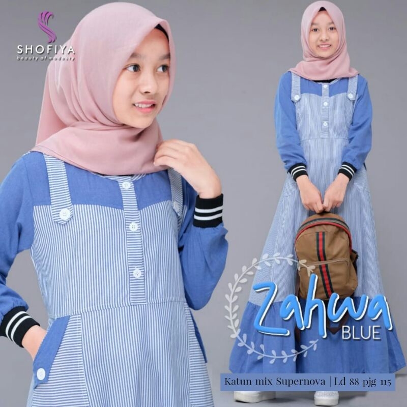 ZAHWA Teen Dress muslim remaja Ori by Shofiya