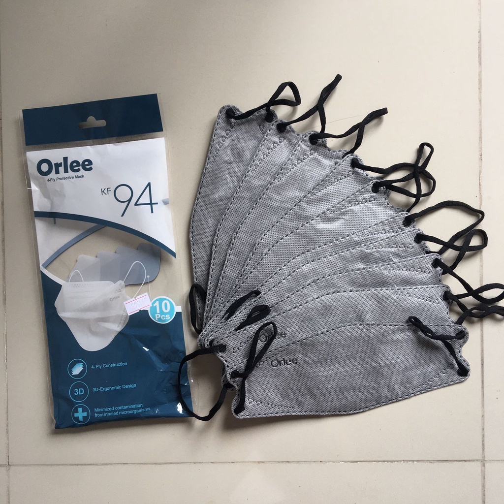 MASKER ORLEE FACE MASK 3PLY KF94 DUCKBILL KN95 ORIGINAL WARNA EMBOSS KEMENKES ORIGINAL ORLE 3 PLY KF 94 DUCKBIL KN 95 FACEMASK