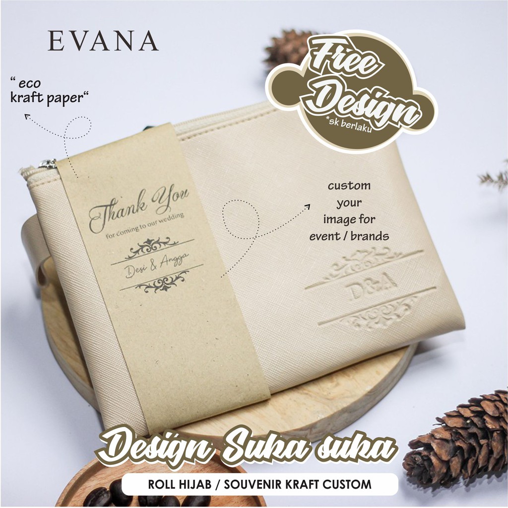 

ROLL LABEL HIJAB SOUVENIR KAIN PENGIKAT CUSTOM DESIGN SUKA SUKA KERTAS KRAFT COKLAT 125 GSM MURAH