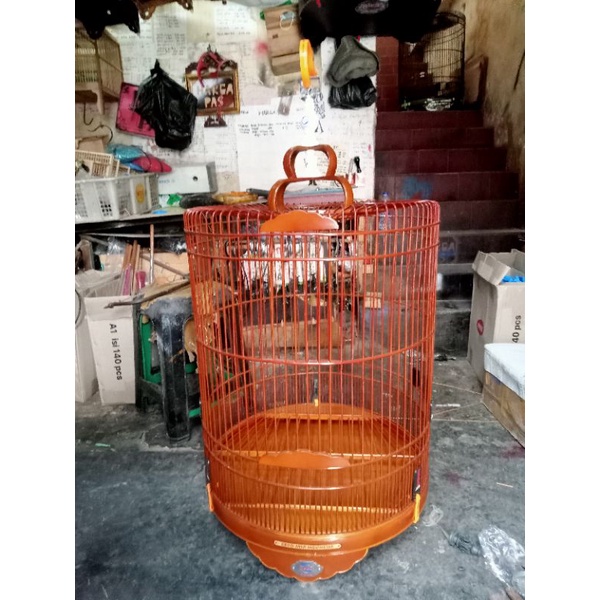 sangkar/kandang murai Ebod jaya No 3 warna coklat (grab)
