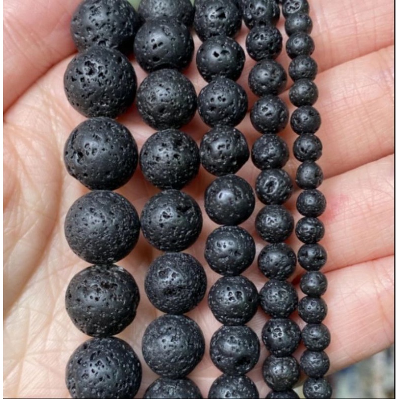 Batu Lava Stone Lava Stone Beads Bahan Gelang Dan kerajinan DIY