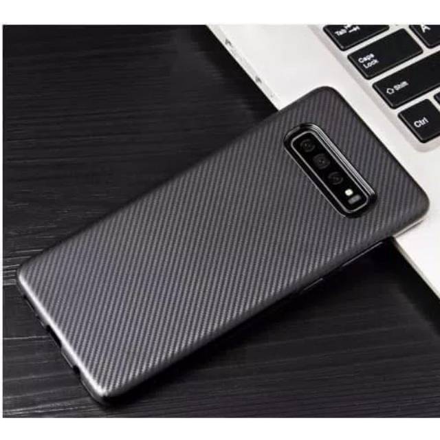 jelly doff slim silicone carbon samsung S10 case casing cover