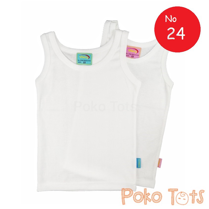 Vilery Singlet Anak Ukuran 24 Kaos Dalam Lembut WHS