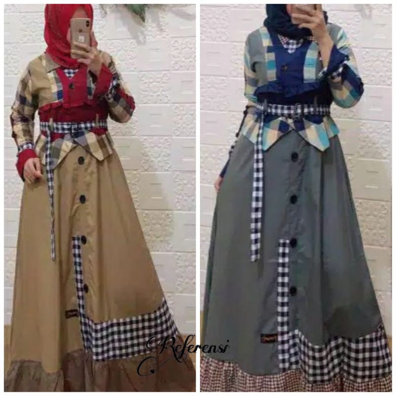 Gamis muslimah toyobo replika ninos esme tuneeca terbaru
