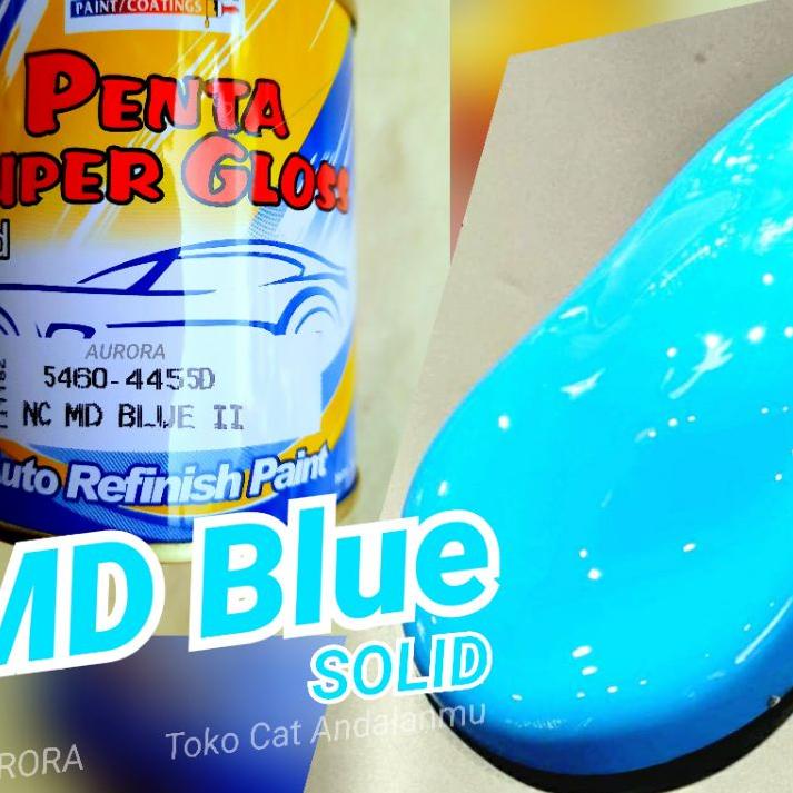 (FreeOngkir) New - Cat Biru Penta Super Gloss MD Blue Solid Glos Cet Biru Cerah Langit Laut Muda