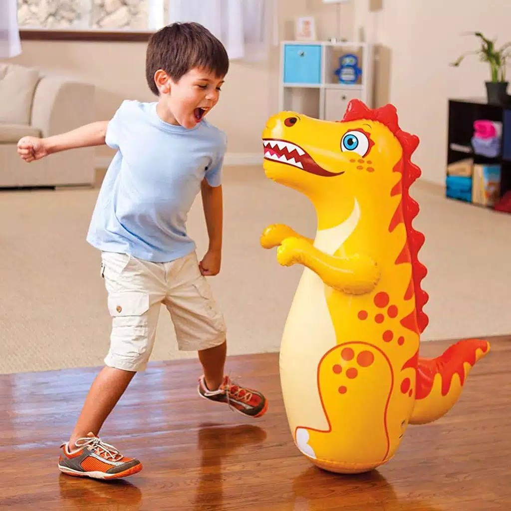 Mainan Anak Samsak Tinju Intex44669 3D Bop Bags Animal Dino -Tiger - Mainan Anak
