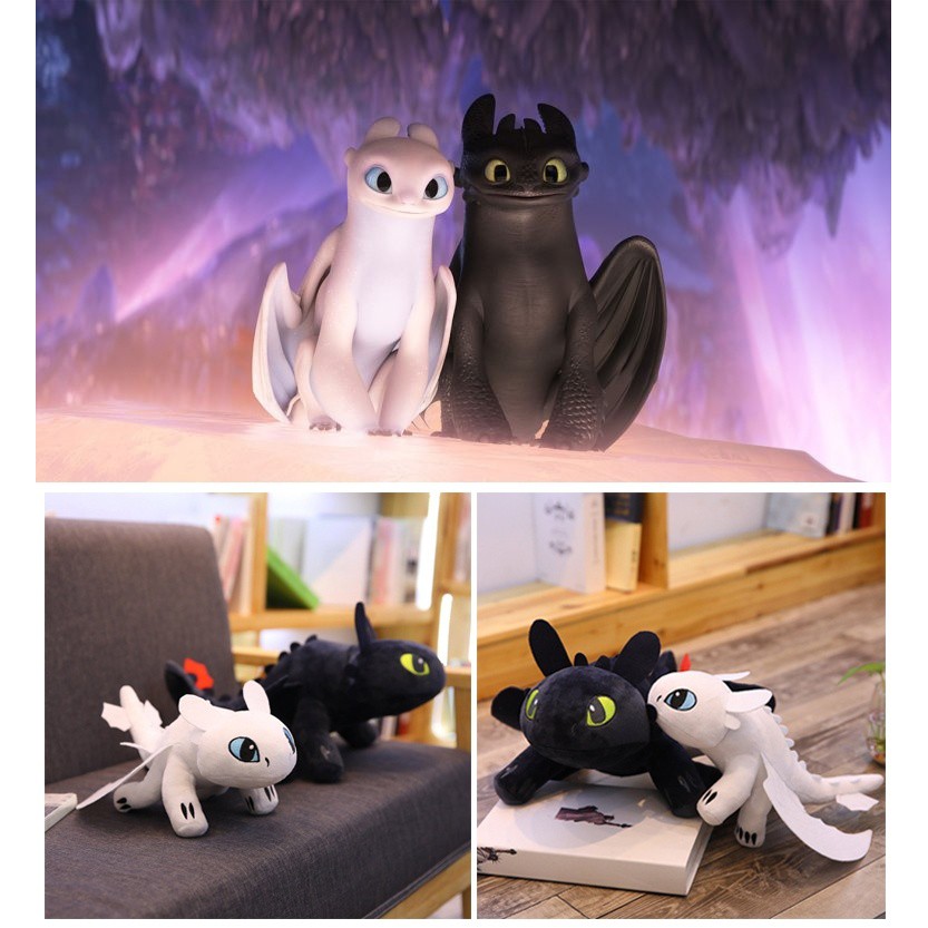 toothless and light fury stuffed animals