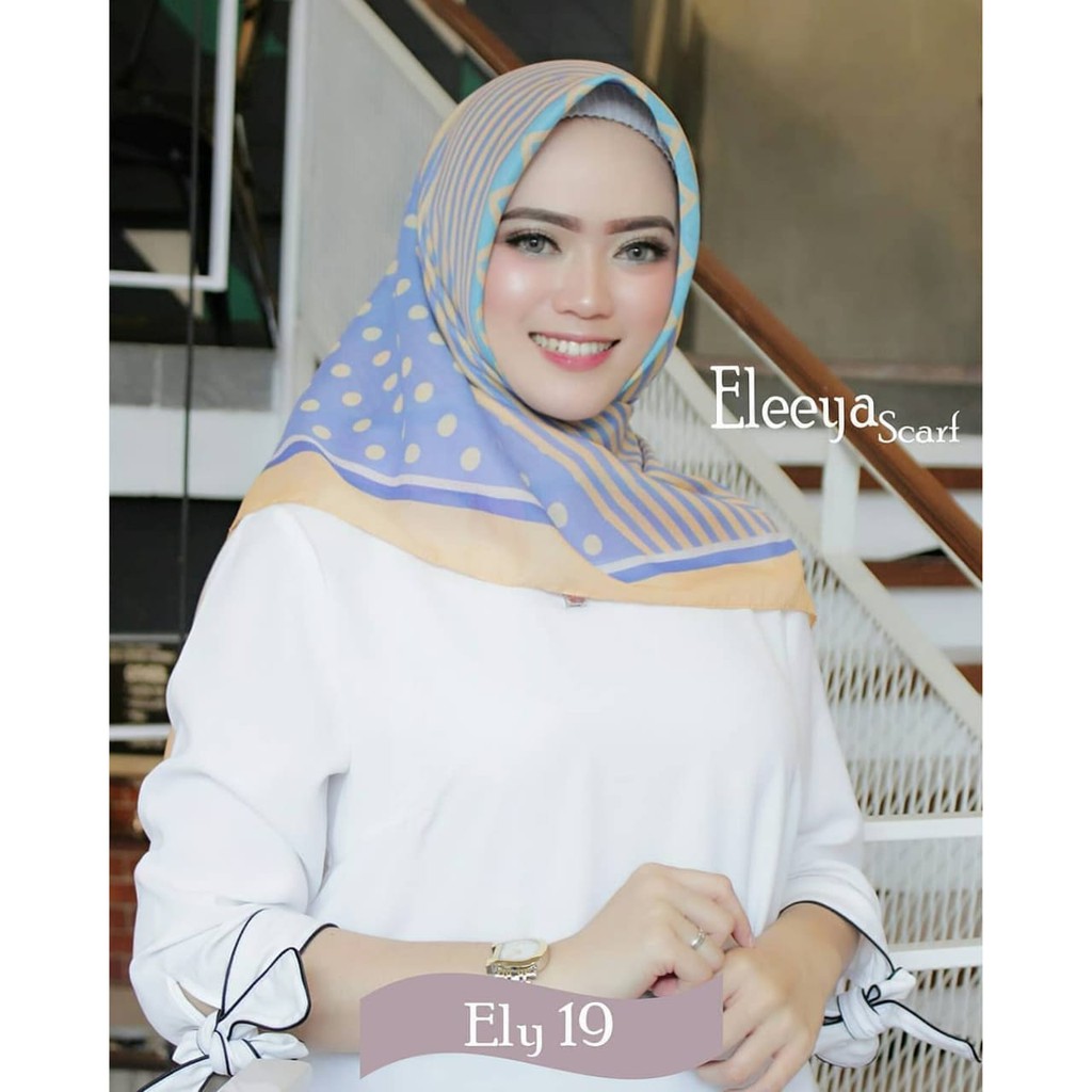 HIJAB SEGIEMPAT MOTIF ELY 19 II Eleeya Scarf