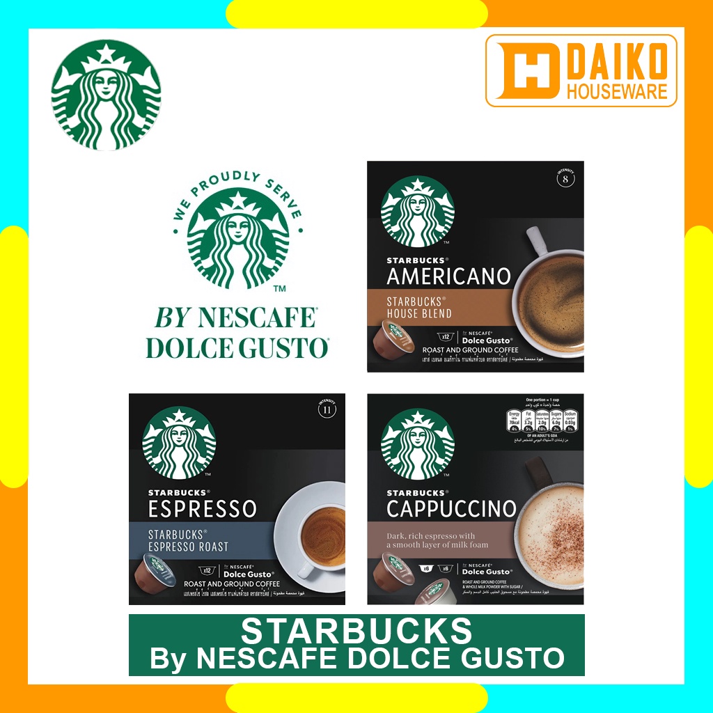 Starbucks Capsule By Nescafe Dolce Gusto All Varian Rasa Kemasan Box Original Nestle