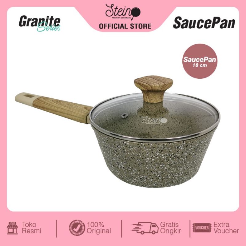 STEIN STEINCOOKWARE SAUCEPAN GRANITE GERMANY 18CM 18 CM ORIGINAL ANTI GORES ANTI LENGKET