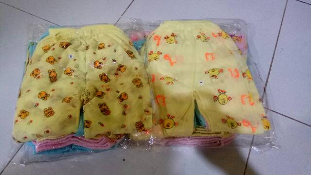 COD 12Pcs CELANA PANJANG BAYI MURAH LUSINAN PEREMPUAN LAKI NEW BORN KATUN PE / anak celana ompol 0-1 tahun