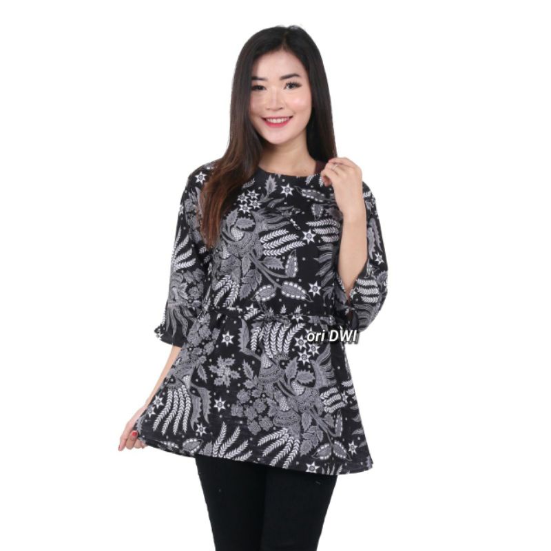 Batik Dolby Dolbi Dobby Doby Tenun Sutra Tulis Katun ATBM Baron ATASAN BATIK WANITA m l xl-Blous T manggrabu