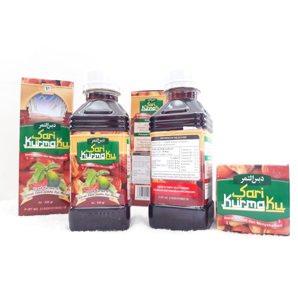 

Sari KurmaKu 330GR - Sari Kurma Ku Plus Ekstrak Jambu Merah - Sari Kurma Sahara