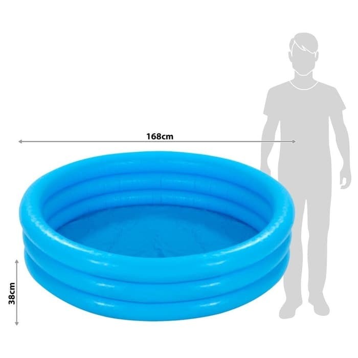 INTEX 58446 Kolam Renang Anak Jumbo 3 Ring Biru - Crystal Blue Pool