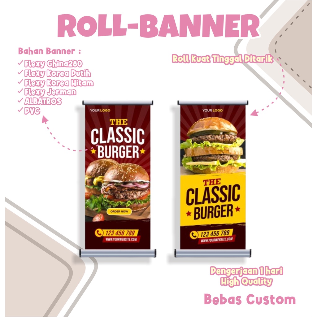 Jual Roll Up Banner / Roll Banner / Cetak Roll Up Banner / Cetak Roll ...