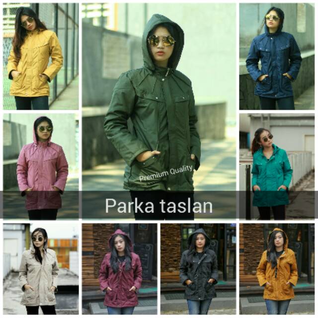 Jaket Parka Taslan Wanita PREMIUM !!