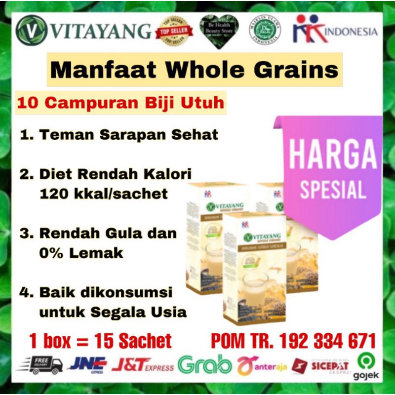 

Vitayang whole grains 15 Sachet untuk Sarapan Minuman Diet Sereal Low Kalori