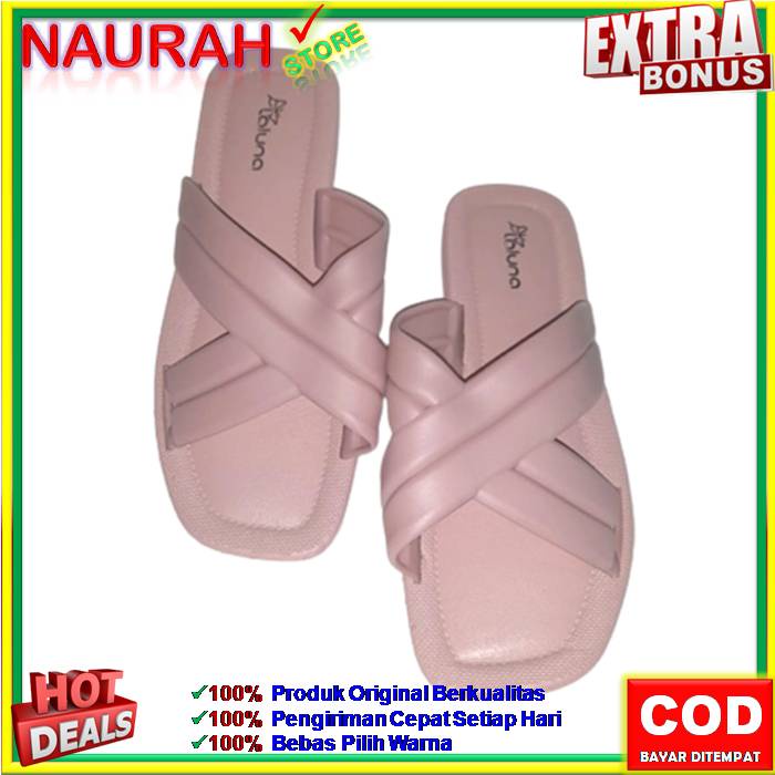 SANDAL SLOP LALUNA 1246 16L SENDAL SLOP WANITA MOTIF TALI GARIS SILANG 100% ORIGINAL KUALITAS IMPORT NYAMAN ANTI SLIP JELLY RUBBER