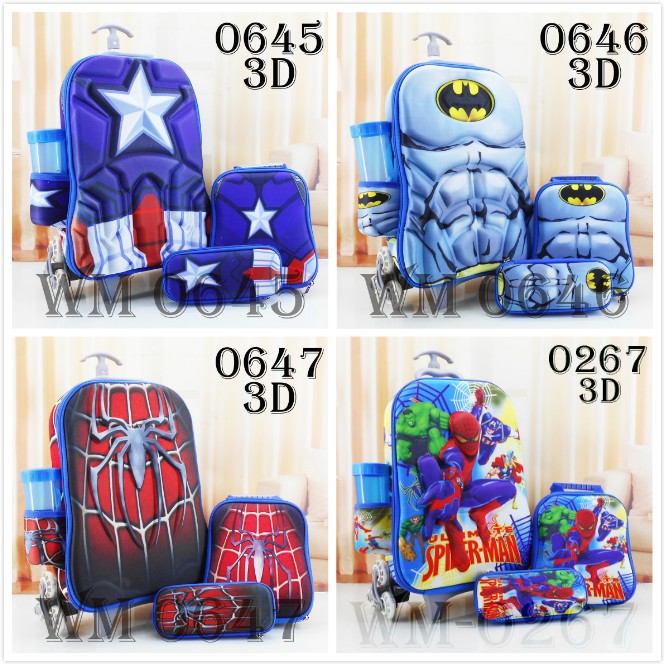 WM Tas  Troli Anak  3D 5D 6D 4 IN 1  COWOK Shopee Indonesia