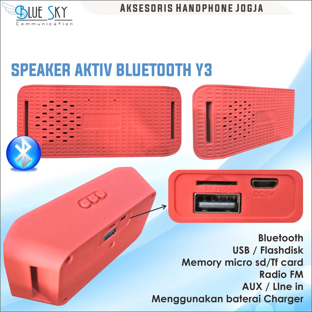 SPEAKER AKTIF BLUETOOTH Y3 MINI PORTABLE