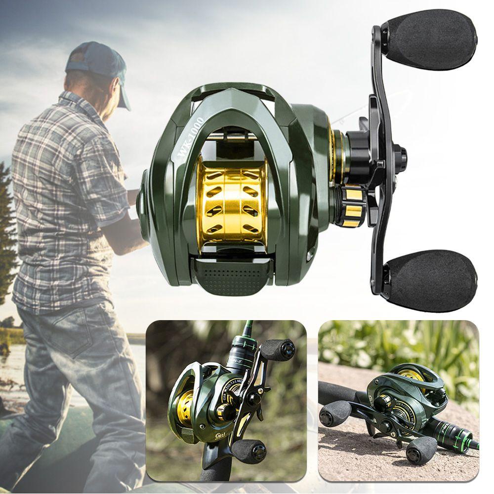 TOP Water Drop Wheel Tembakan Panjang Lei Qiang Hits Tangan Kiri WK Hitam 6.3:1 13 +1 Gulungan Pancing