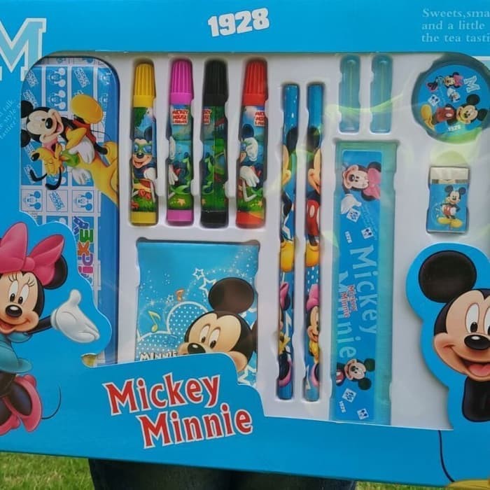 Stationary set goody bag ultah kado natal mickey mouse spiderman 4