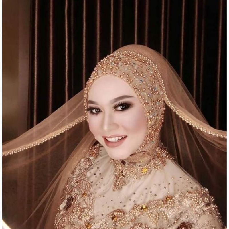 SLayer pengantin / hijab Pengantin /Selendang pengantin /Hijab veil original