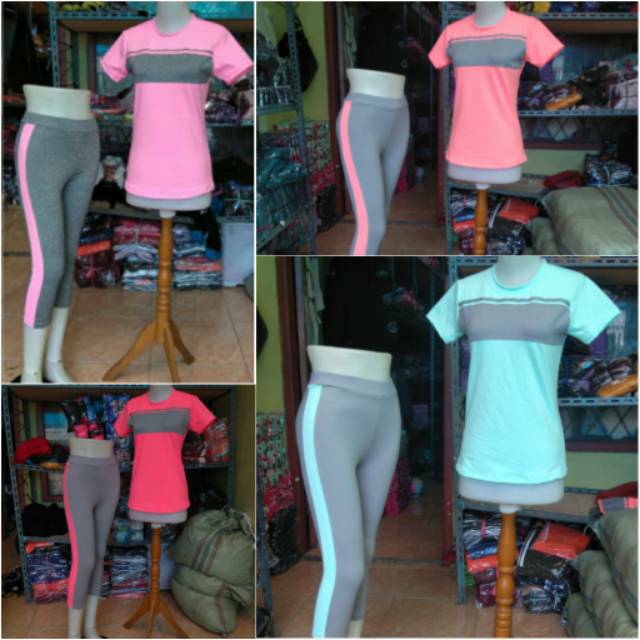 Grosir NEW PRODUK FRESH KONVEKSI SETELAN SENAM BAJU OLAHRAGA WANITA ECER GROSIR MURAH TANGAN