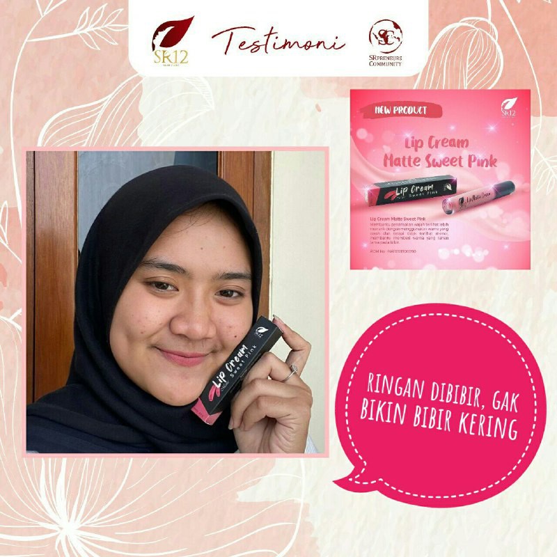 SR12 LIP MATTE CREAM BPOM / LIPSTIK MATTE MAKE UP / BEBAS PARABEN TAHAN LAMA &amp; RINGAN