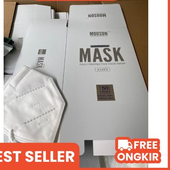 Masker KN95 MOUSON BOX isi 50 KN 95  impor 5ply 