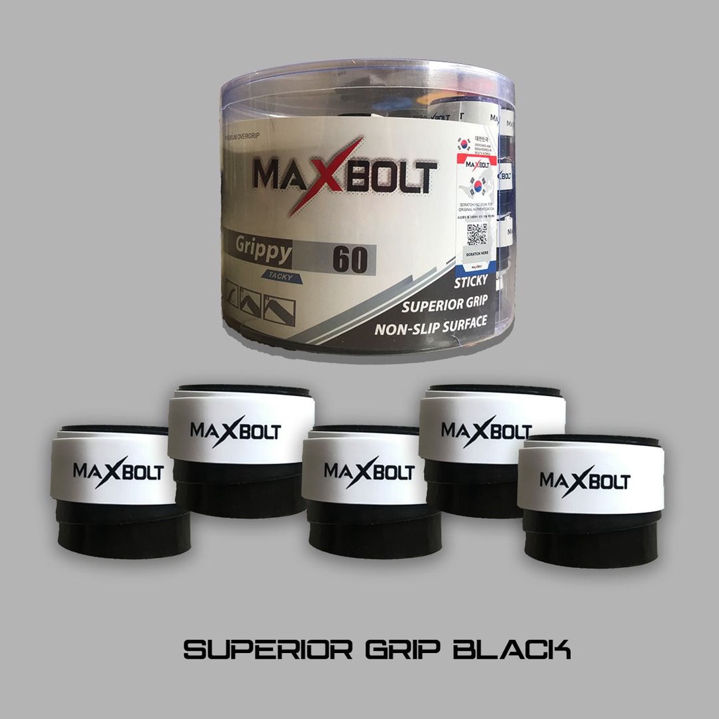 Grip Karet MAXBOLT GRIPPY TACKY SUPERIOR ALL BLACK Original