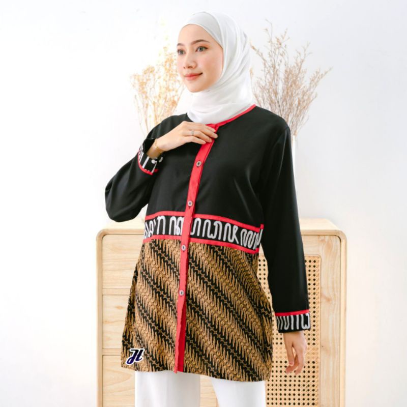 Gendis Blouse Atasan Batik Kantor Kerja Wanita Murah Modern Modis Kekinian Elegan Busui