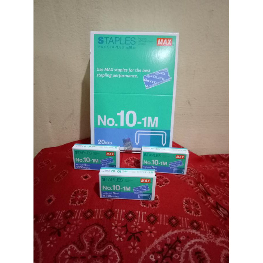 

[[BISA COD]] Isi Staples Max No.10 Kecil Length 5 mm Isi 20 Box LIMITED EDITION Kode 1416