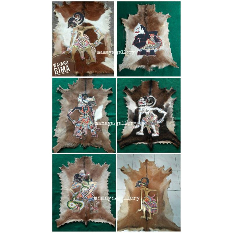 Lukisan Wayang Gatotkoco kulit kambing