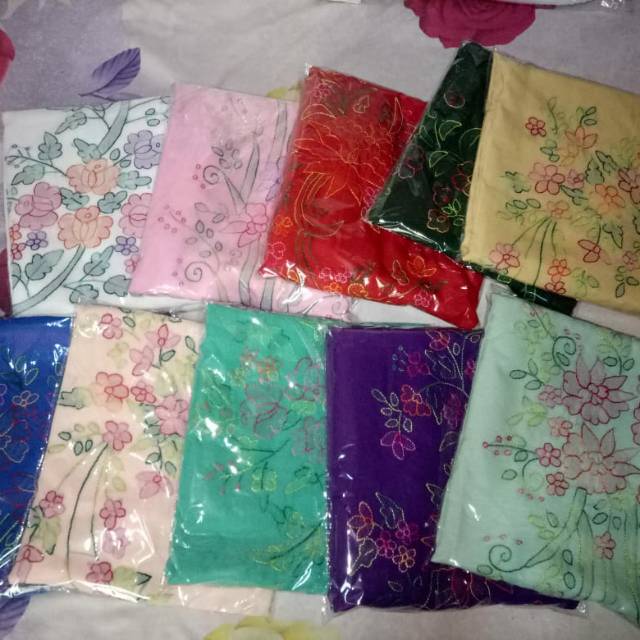 Bahan baju sulaman bayang..