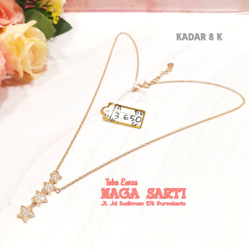 Kalung emas liontin Bintang kadar 8k (375)