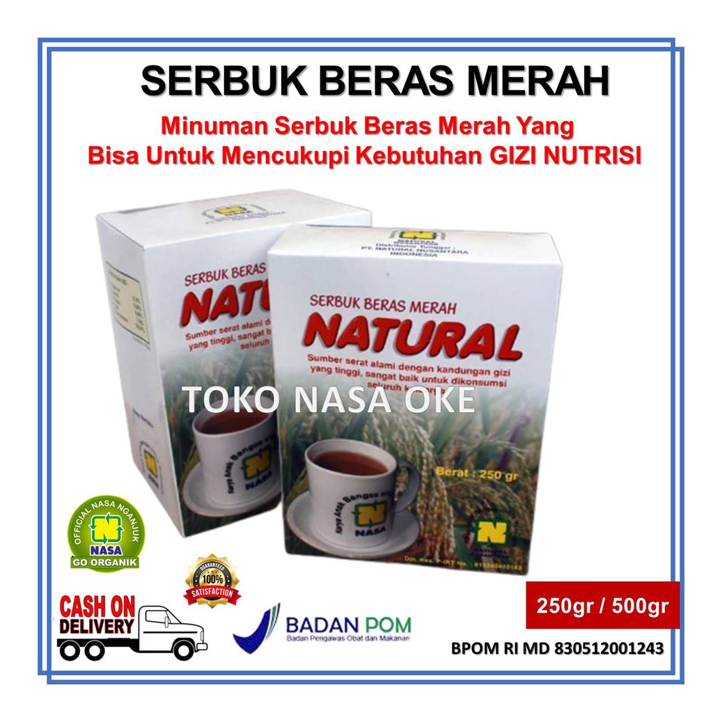 

Serbuk Beras Merah Asli Natural Nusantara