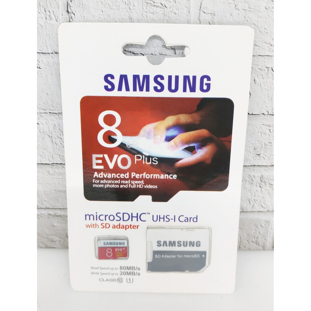 Memory Samsung Evo + Adaptor 2 / 4 / 8 / 16 / 32 / 64gb / MMC / Mirco SD