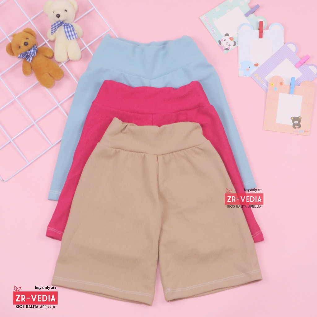 Kulot Polos Uk. 3-4 Tahun / Celana 3per4 Anak Perempuan Skirt Pendek Pants Kulot Bawahan Polos Murah