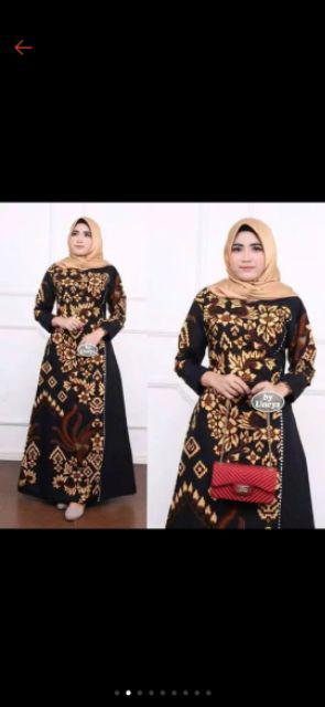Gamis Batik Kombinasi Ready Sampai Super Jumbo Ld 120 Ld 110
