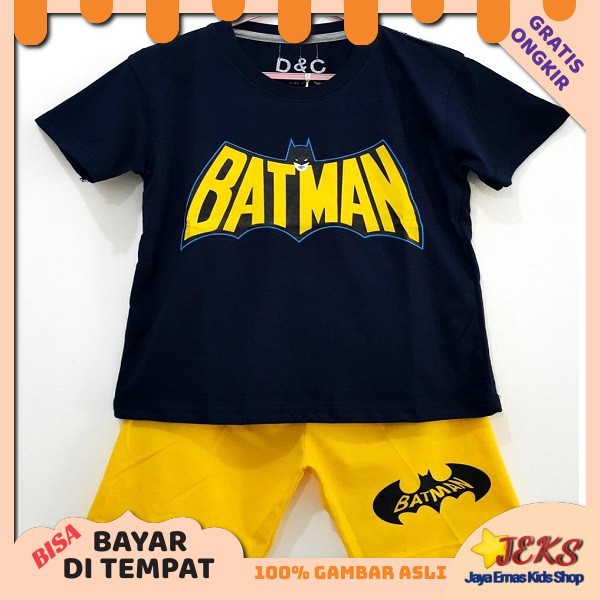  Kaos Anak Karakter Batman  Navy 1 10 Tahun murah Stelan 