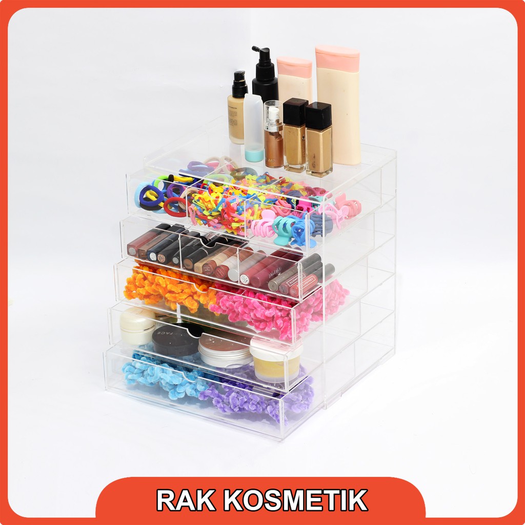 Rak Laci Aksesoris Akrilik Moonella 5 Susun