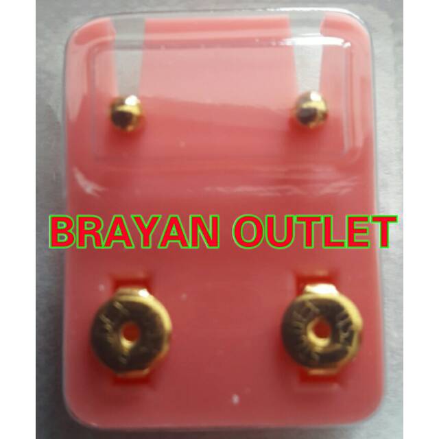 Anting Tindik Telinga Bayi STUDEX USA size Mini - BULAT GOLD