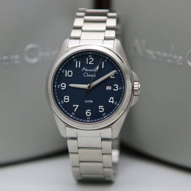 ALEXANDRE CHRISTIE AC 6540 SILVER BLUE.ORIGINAL BERGARANSI RESMI 1TH