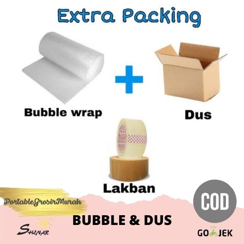 

BUBBLE WRAP untuk tambahan packing barang barang yang mudah pecah atau rusak / Bubble Warp Packing Untuk Tambahan Packing, SHENAR - PORTABLEGROSIRMURAH
