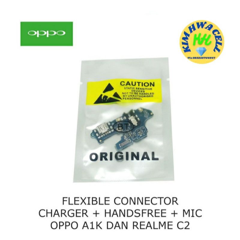 FLEXIBLE CONNECTOR CHARGER + HANDSFREE + MIC OPPO A1K / REALME C2