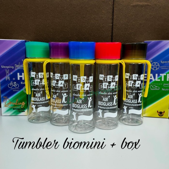 [PROMO EKSKLUSIF] Tumbler Bioglass Mini |Tumbler Mci |Tumbler Biomini | +Box TERBATAS